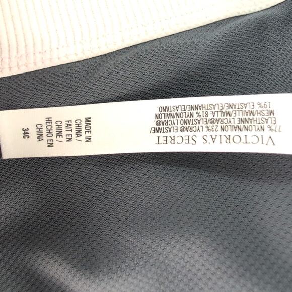 VSX Victorias Secret 34C Sports Bra Incredible Front Close Pink Black - Picture 9 of 11